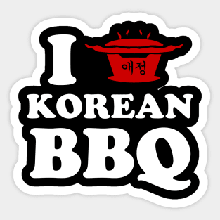 I Love Korean BBQ Sticker